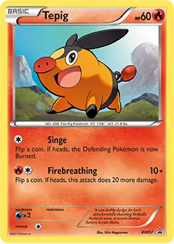 BW Black Star Promos Tepig Pokémon card